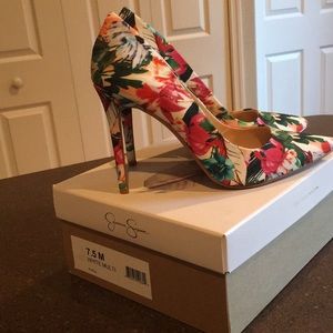 Jessica Simpson Floral Heels